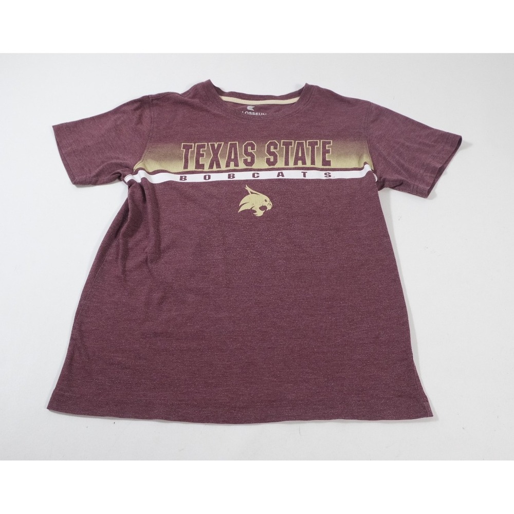 Colosseum T-Shirt Kids L Maroon Texas State Bobcats NCAA‎ Short Sleeve Graphic